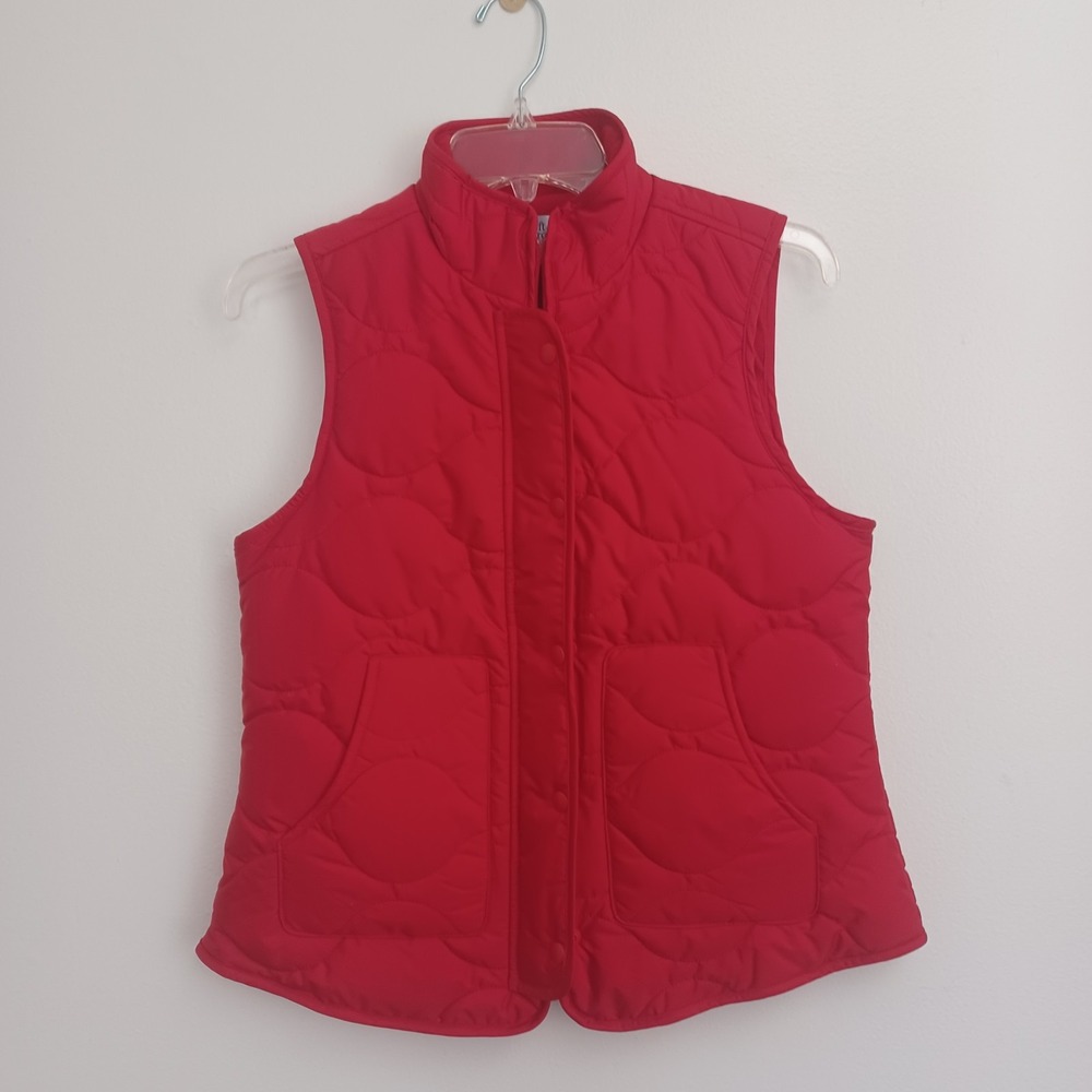 Croft & Barrow‎ Womens Zip Up Red Vest Sz PXS